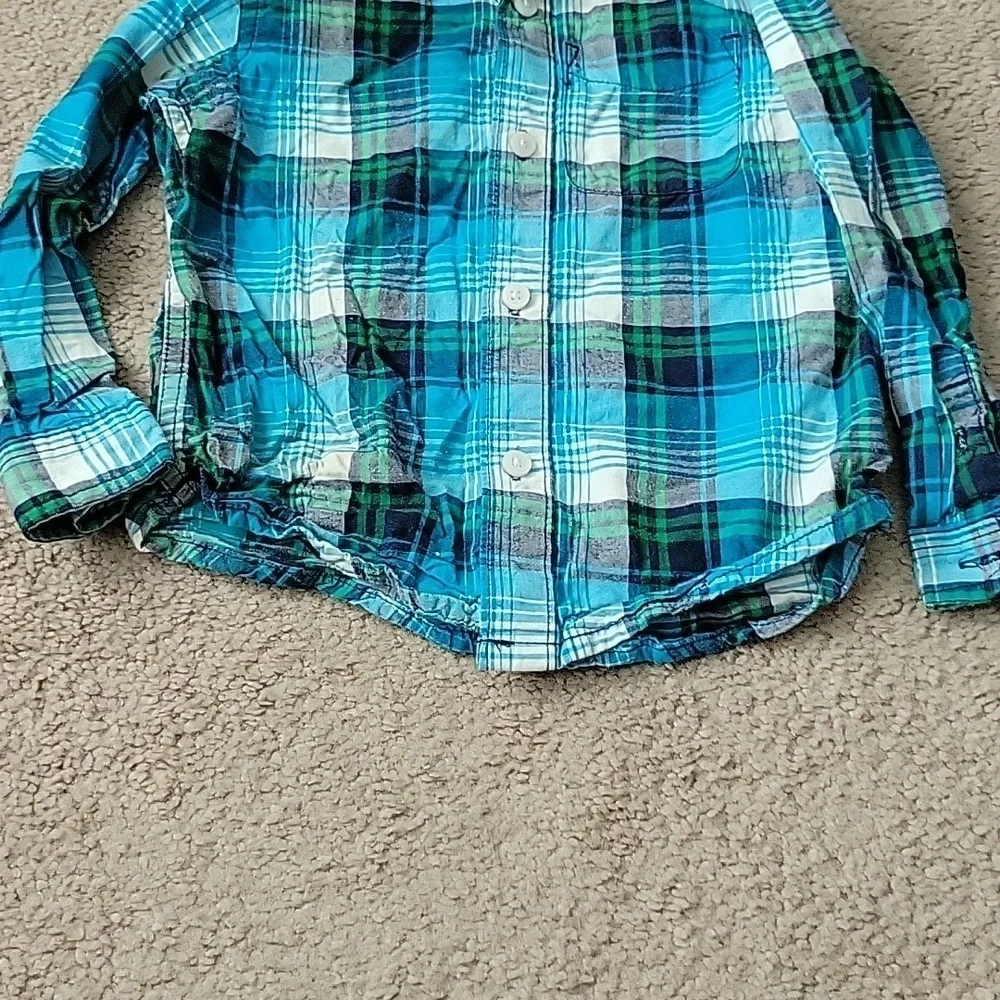 The Children's Place Toddler Boy's Plaid Button Up Long Sleeve Shirt